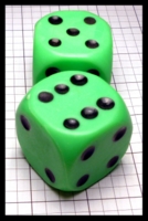 Dice : Dice - 6D Pipped - Green Large Rounded Corners - eBay Dec 2016
